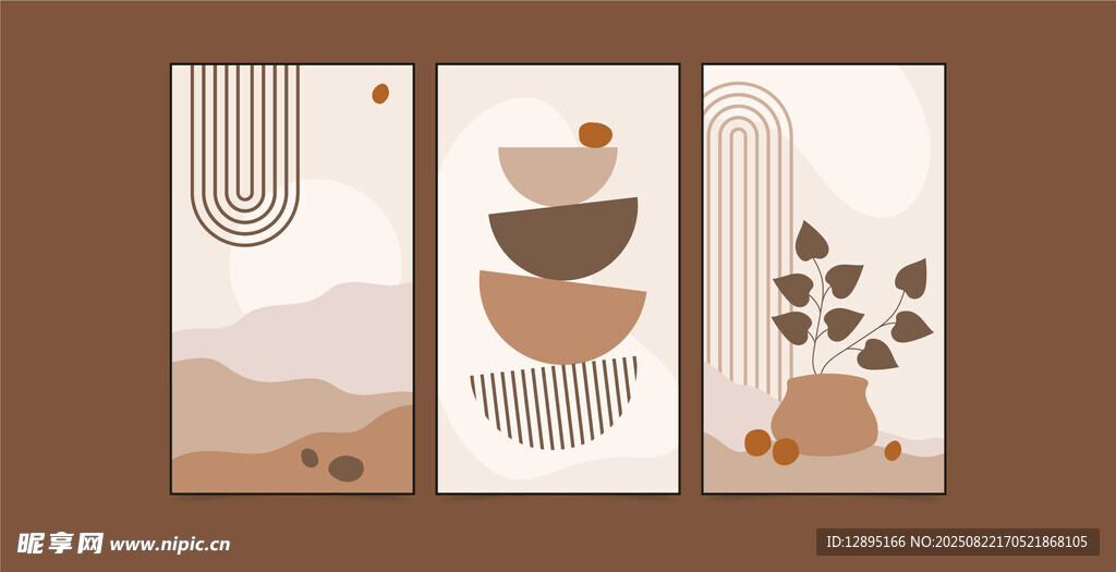 简约几何抽象装饰画组合