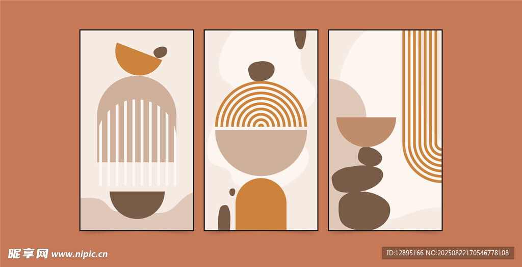 简约几何抽象装饰画组合