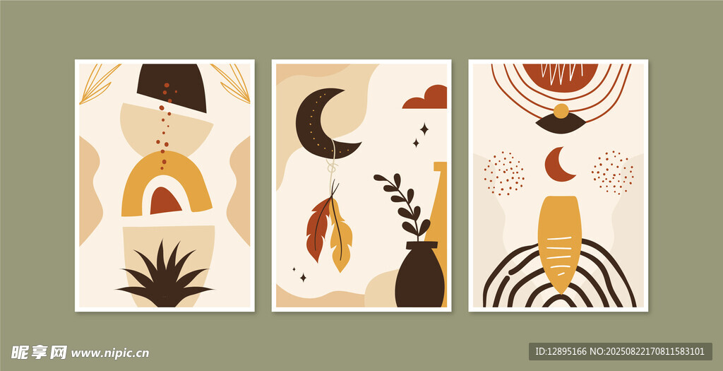 抽象几何图案装饰画