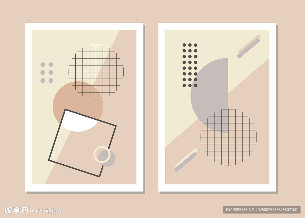 简约几何风格装饰画设计