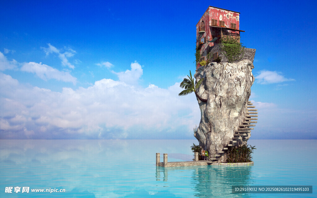 海上奇异雕塑景观