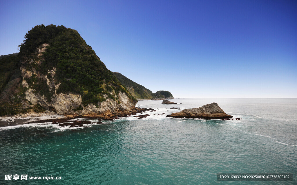 海岸风光 碧海青山景致美