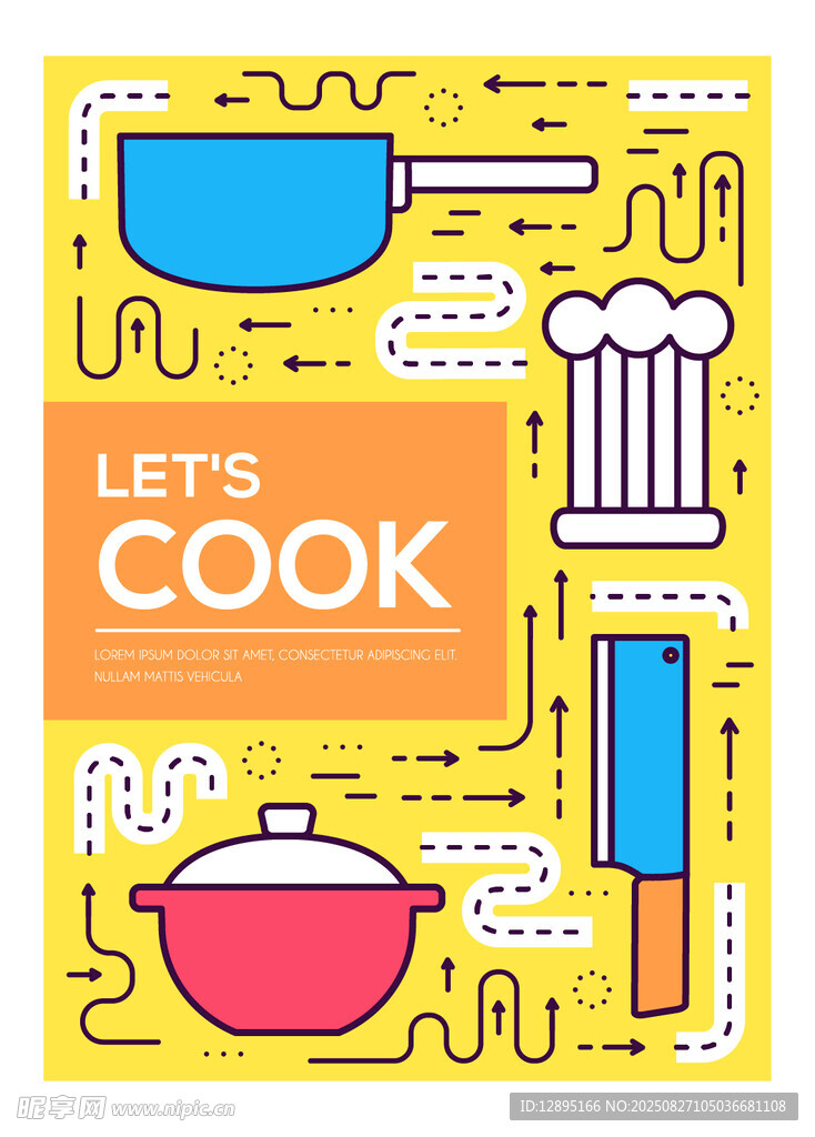 趣味烹饪主题插画元素