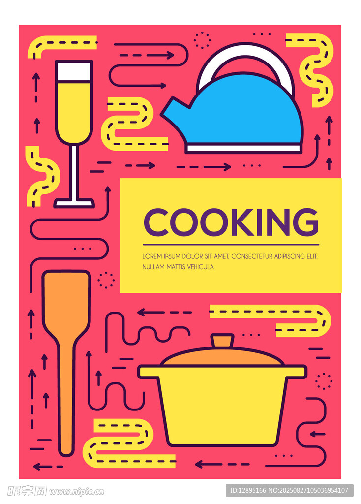 烹饪主题插画元素集合