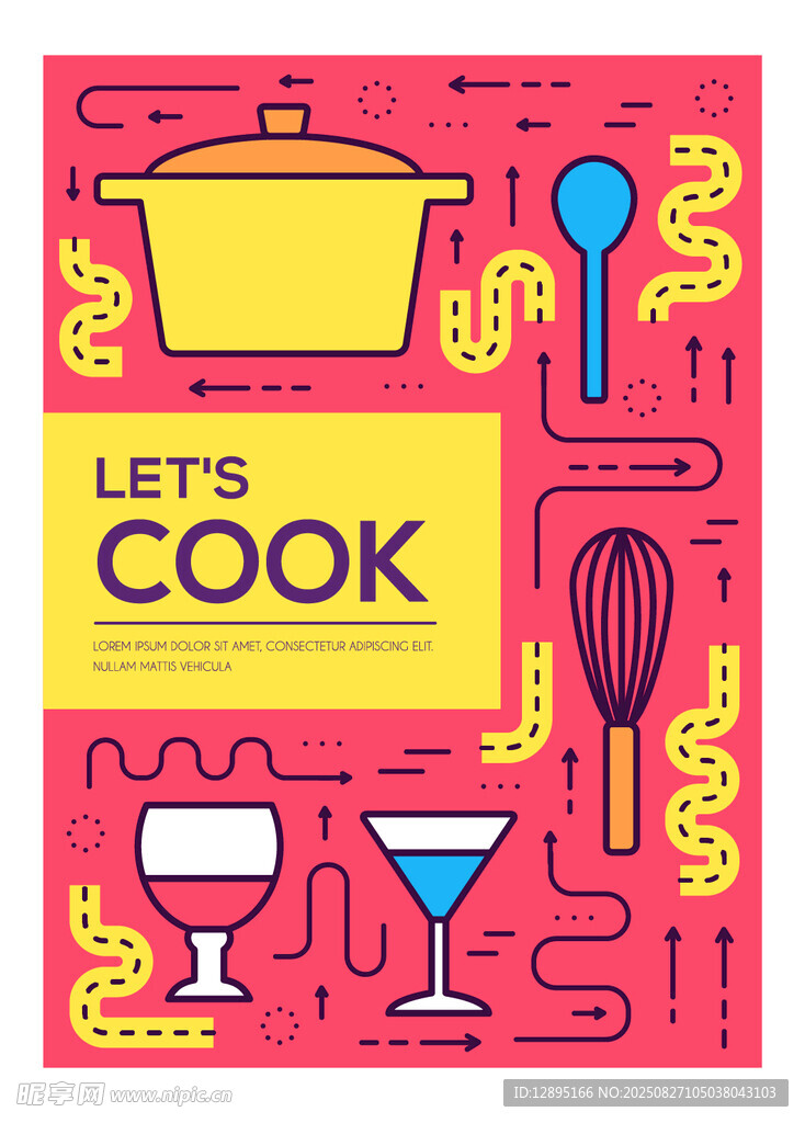 趣味烹饪主题插画