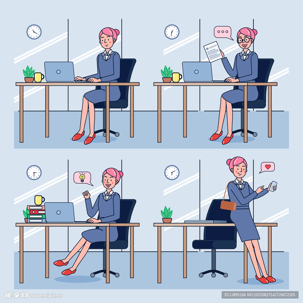 职场女性的多样工作瞬间