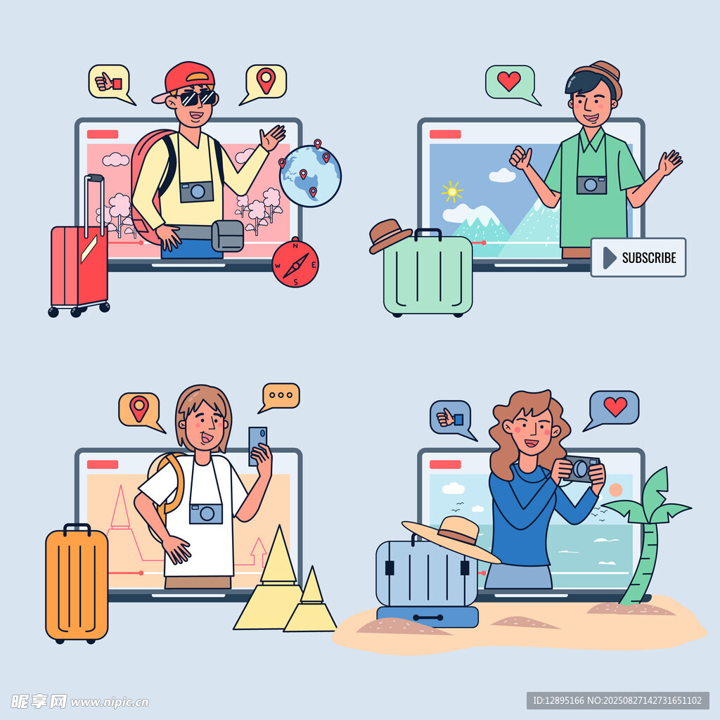 旅行前准备的多样场景