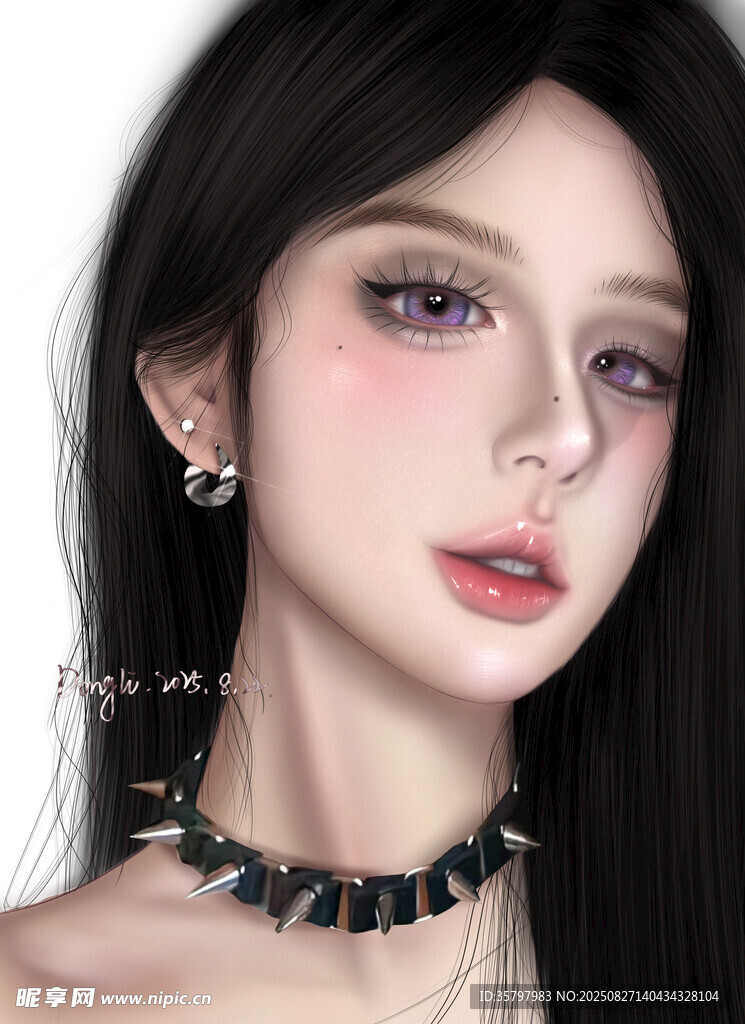 时尚酷感的个性女孩形象