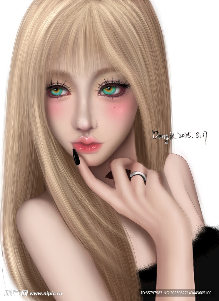 金发美妆时尚女性形象