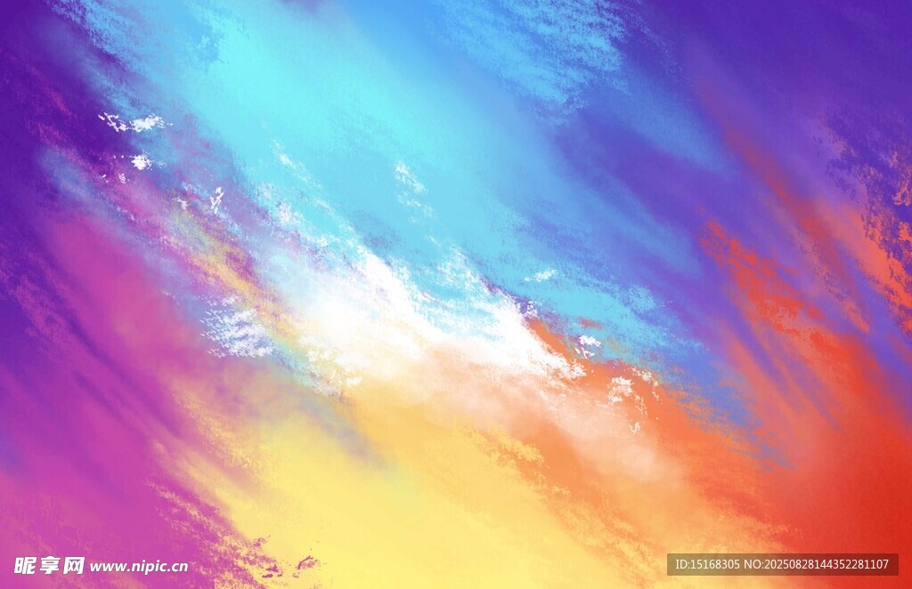 多彩梦幻抽象艺术背景图