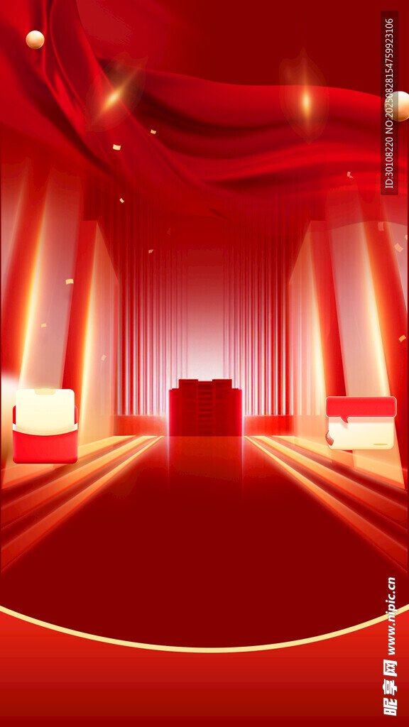 红色背景