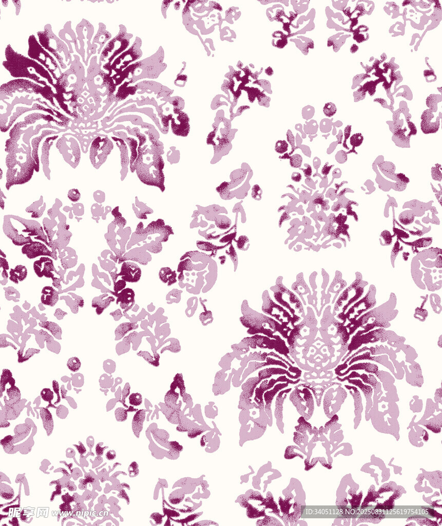 紫色花卉图案背景纹理