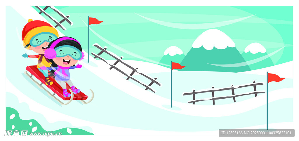 儿童畅享滑雪乐趣