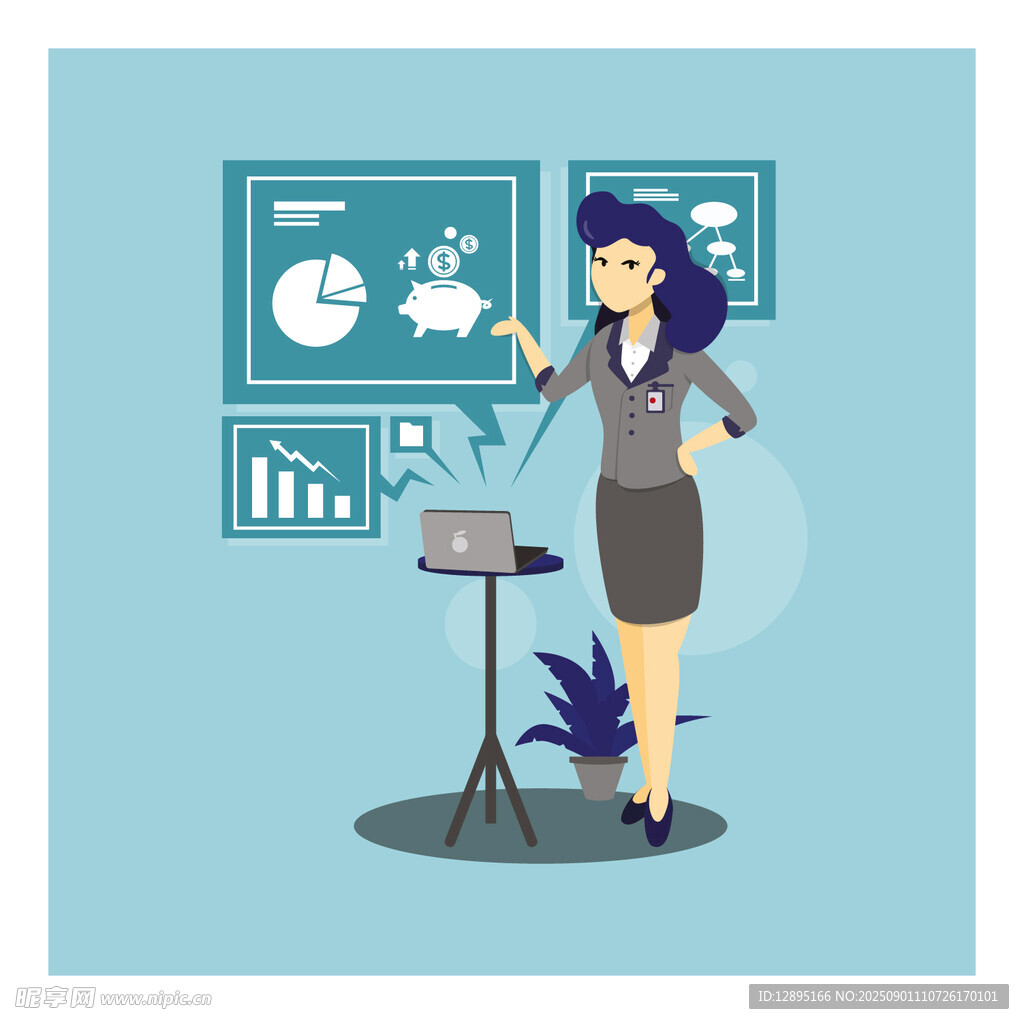 女士讲解演示画面