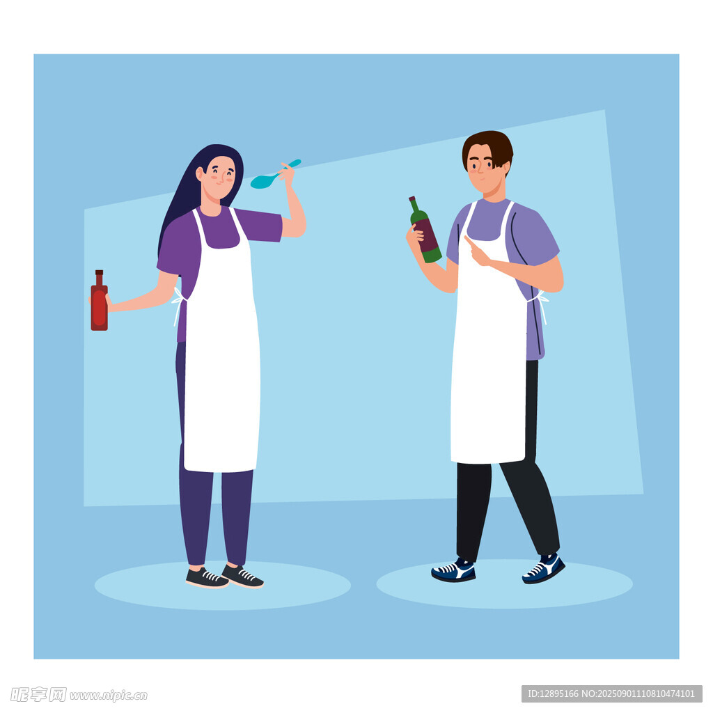 两位调酒师展示调酒器具