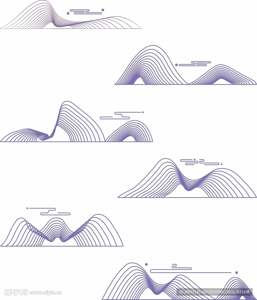 山纹云纹传统纹样