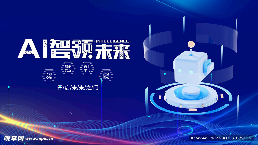 AI引领未来科技海报