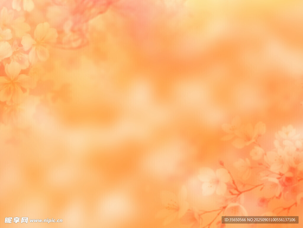 暖橙色梦幻光斑背景图