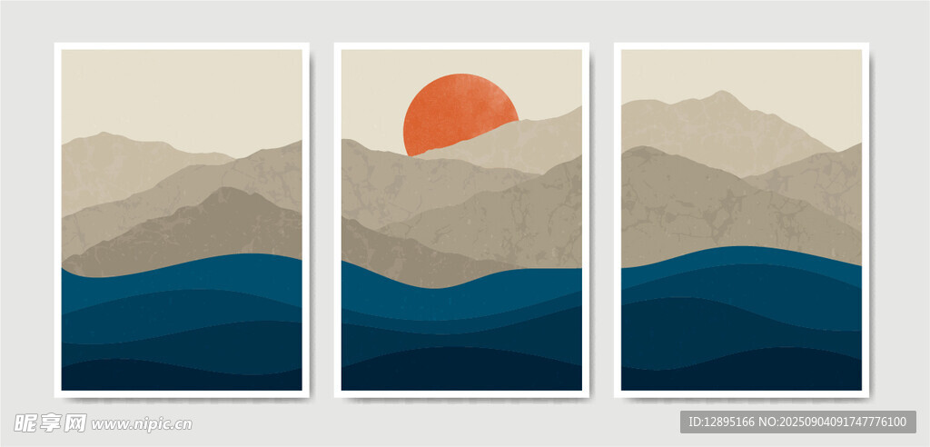 山海日出风景图