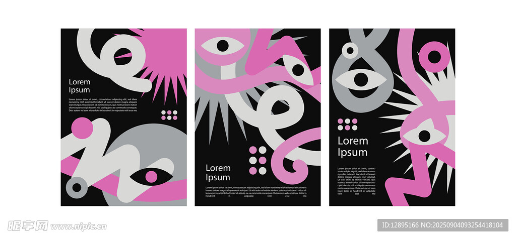 抽象几何图案艺术插画