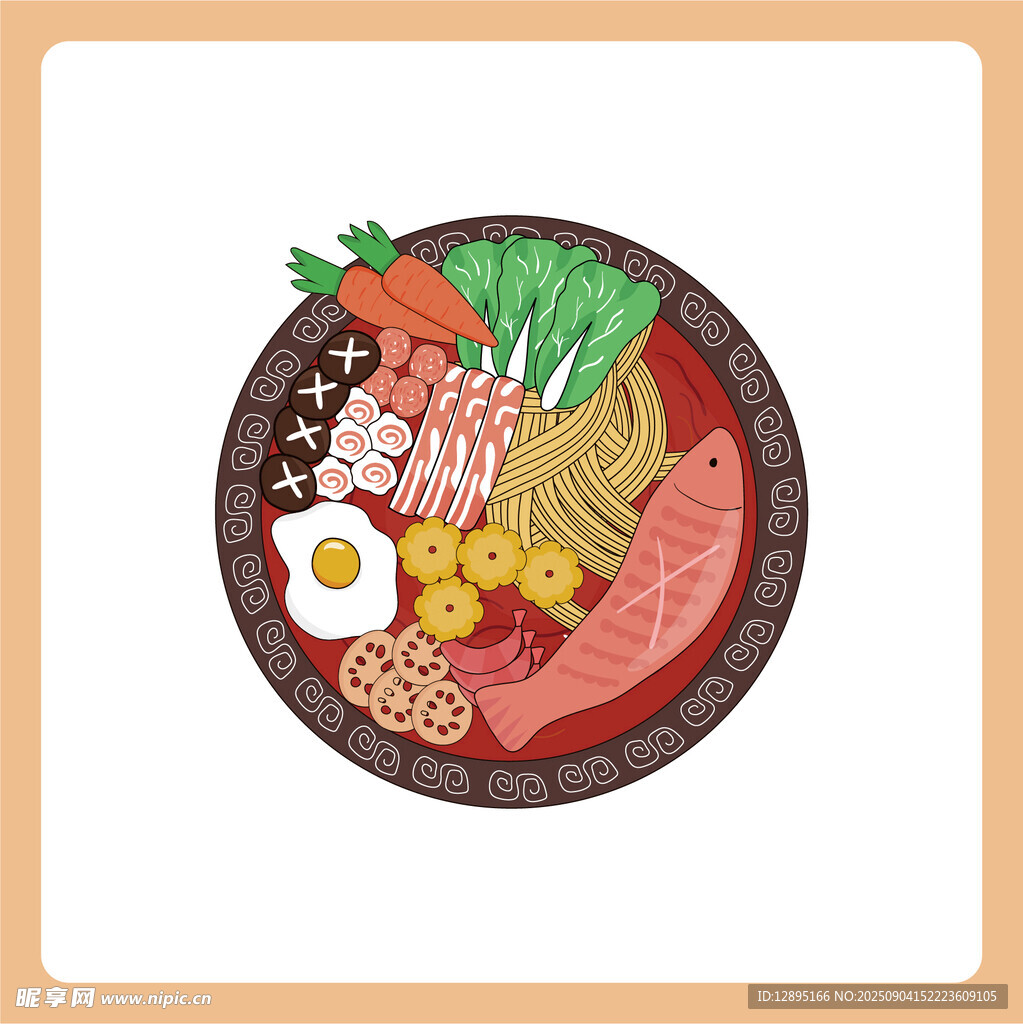 丰盛美味的一碗特色面食