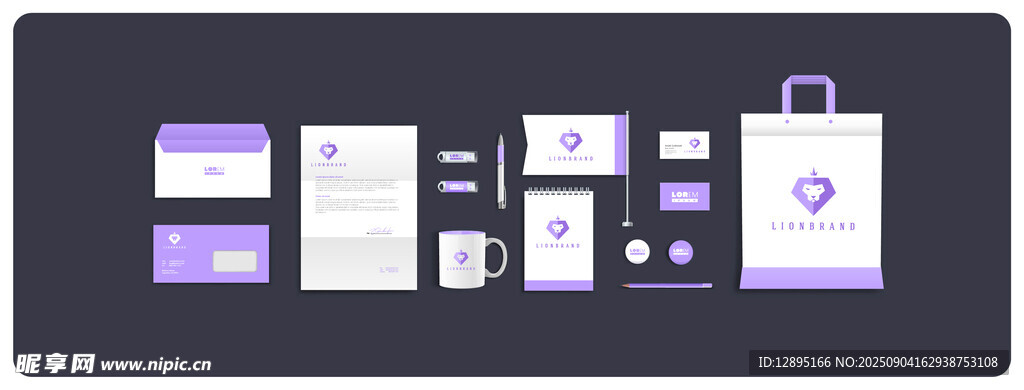 紫色系电商界面设计元素