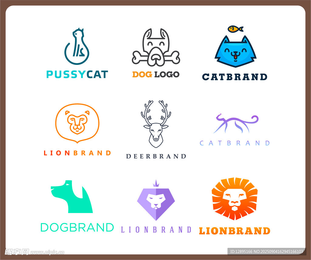 可爱宠物主题标志设计