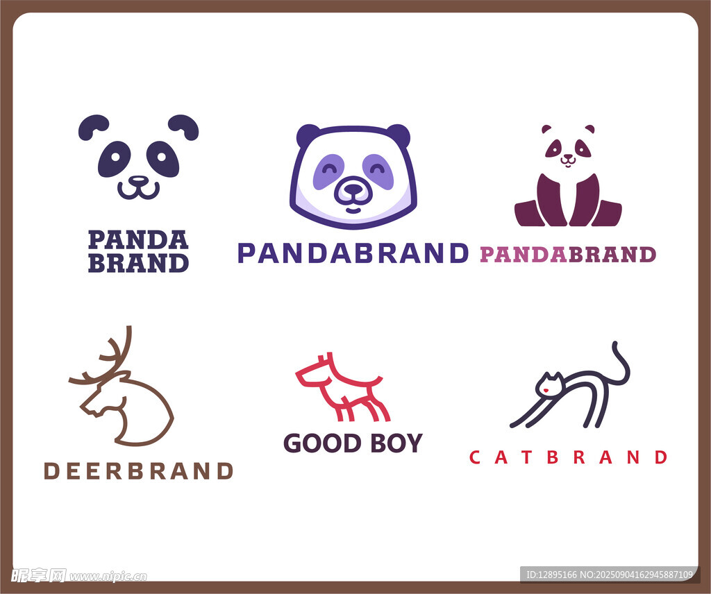 多样动物品牌标志集合