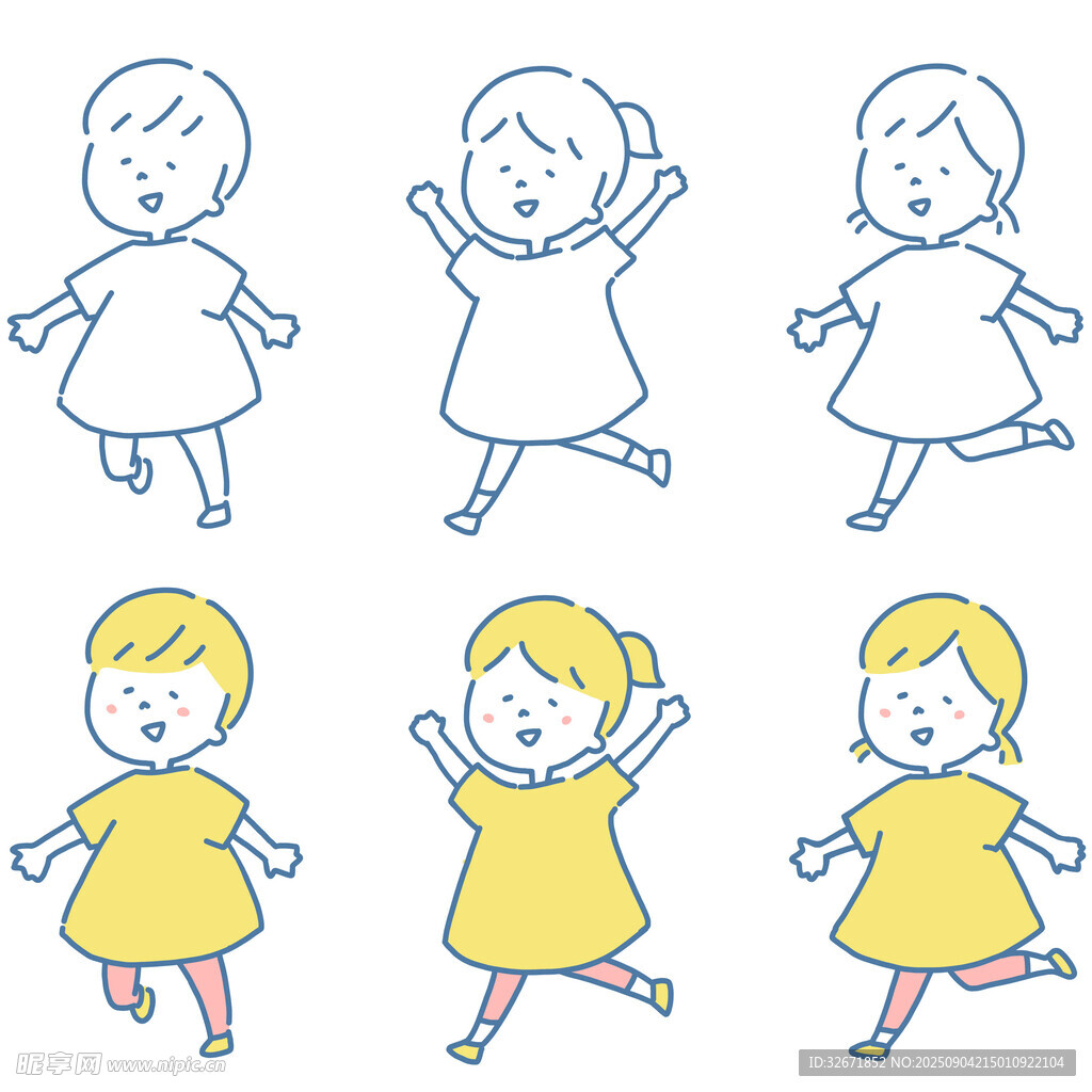 小女孩插画