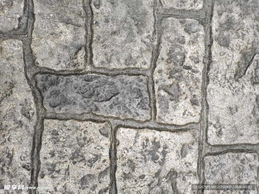 复古石砖地面纹理