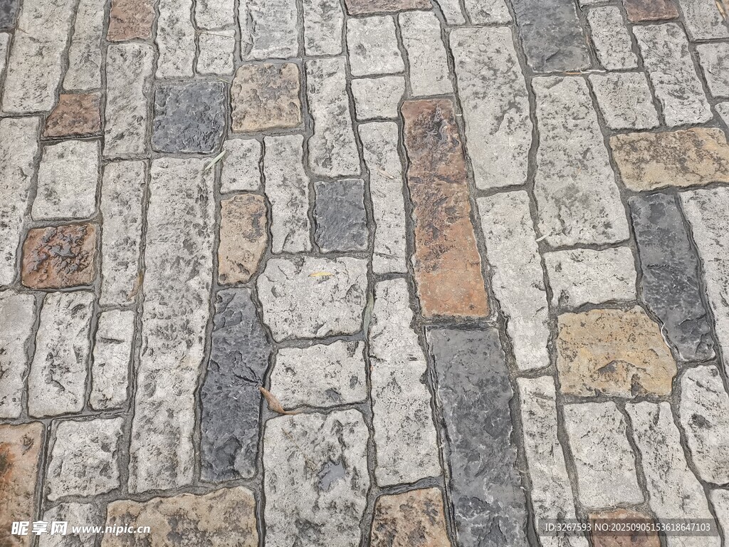 复古风拼贴石质地面纹理