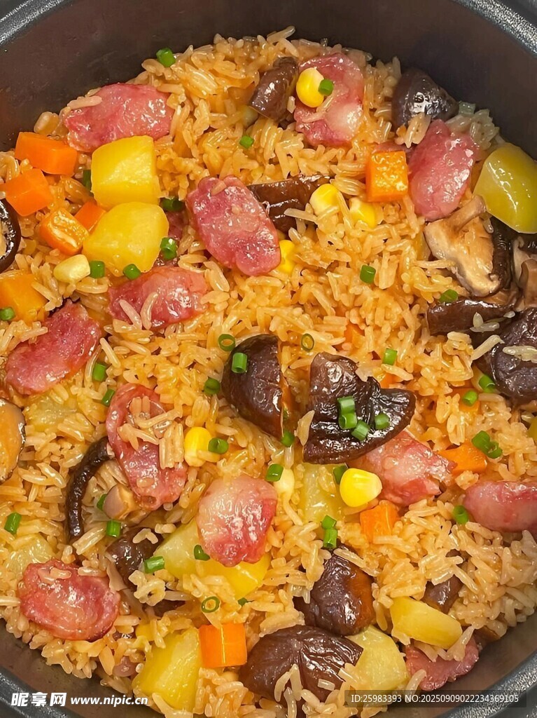 香肠香菇饭