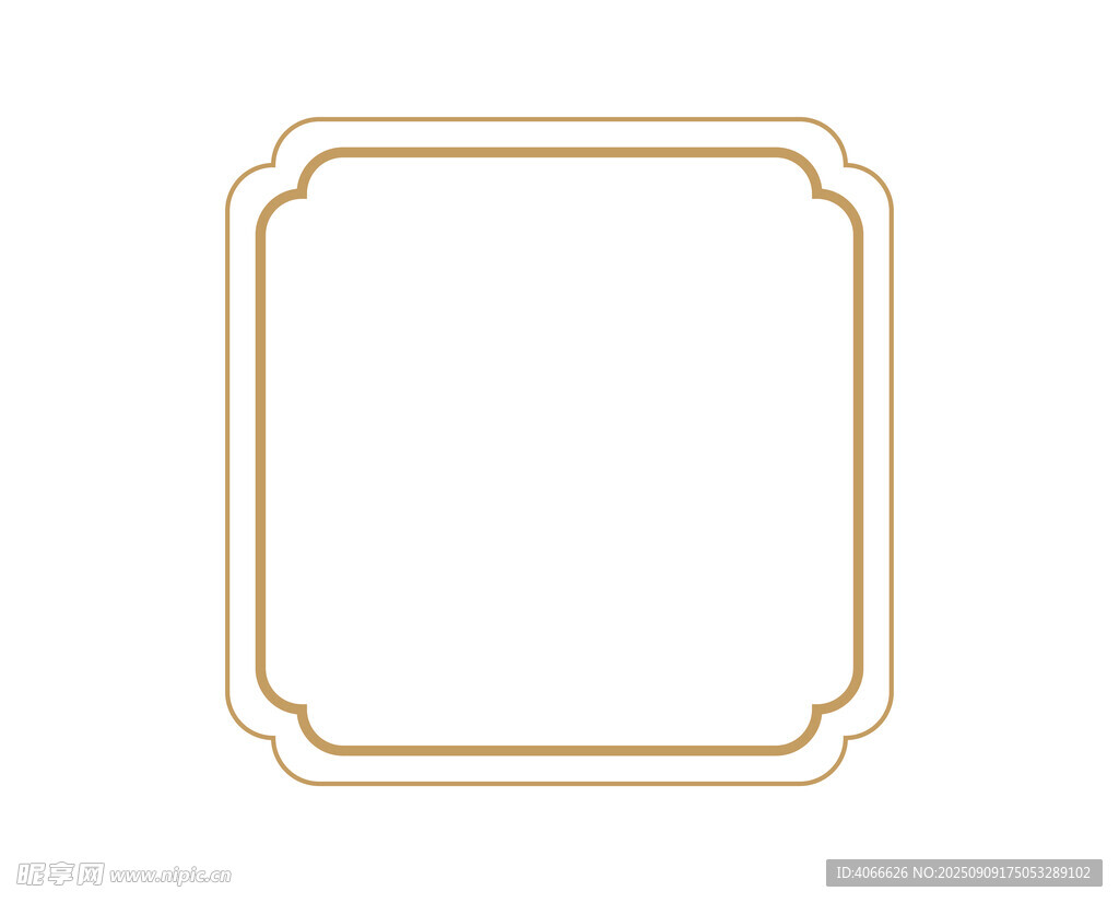中式方形边框装饰图案