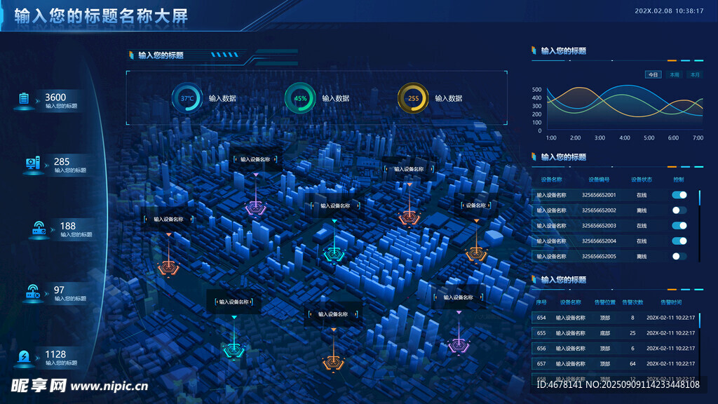 科技感数据可视化界面