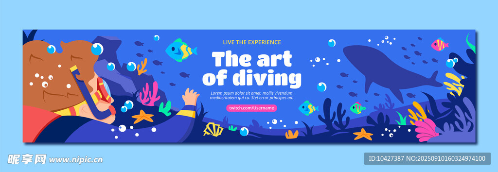 海底宠物派对横幅设计