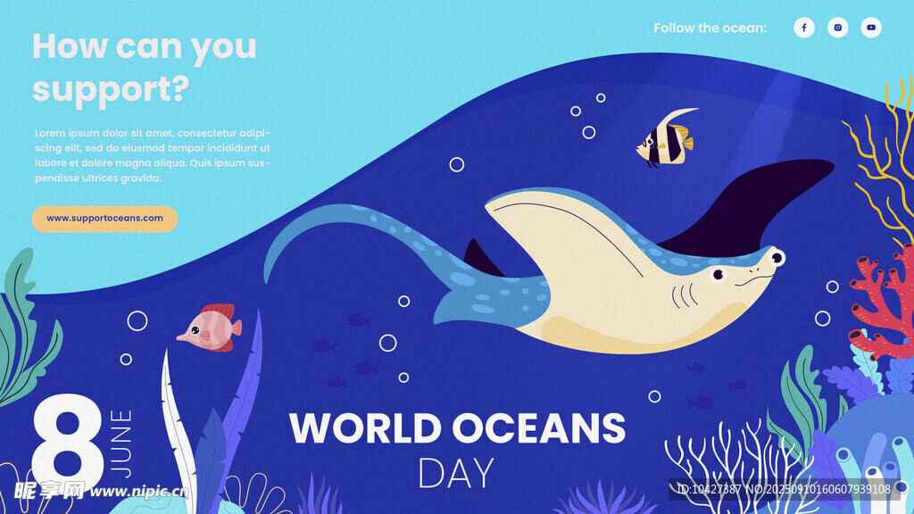 海洋世界8周年庆典海报