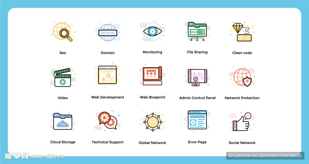 多彩简洁图标集合