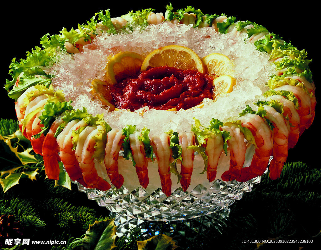 精美海鲜蔬果拼盘