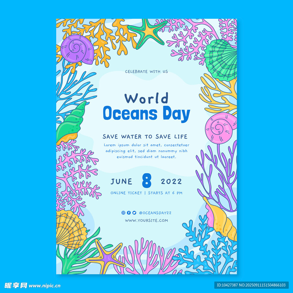 世界海洋日宣传海报设计
