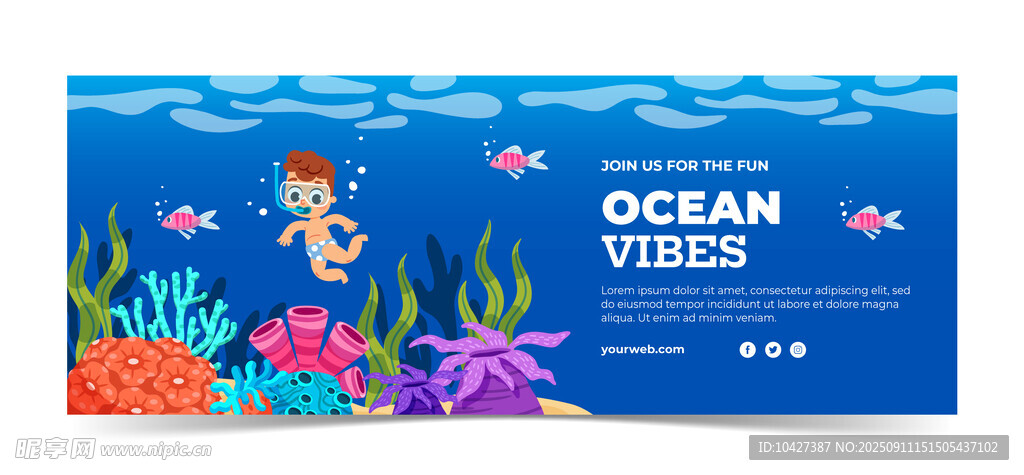 海洋主题视频封面设计