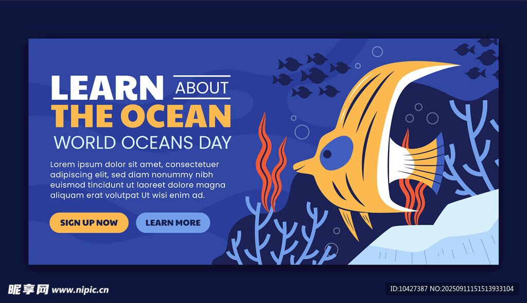 探索海洋知识宣传海报