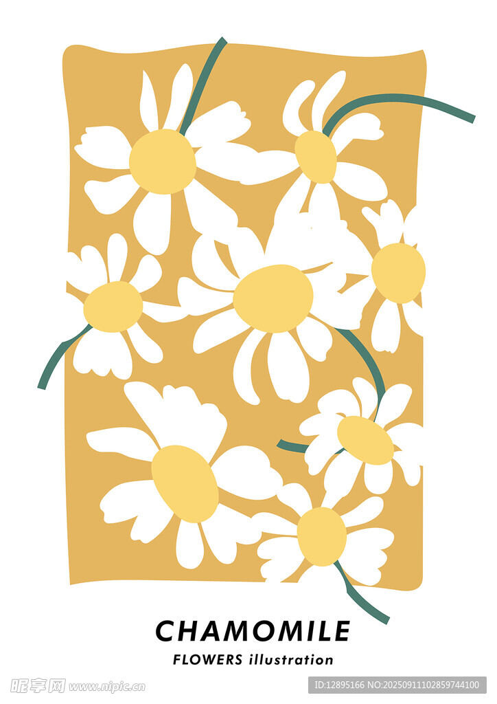 小雏菊图案装饰画