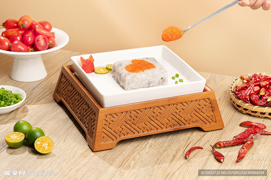 精致中式美食虾滑