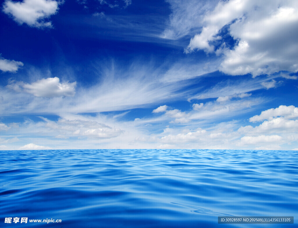 蓝天白云大海