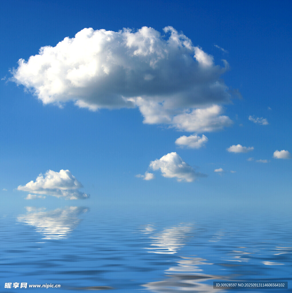 蓝天白云大海
