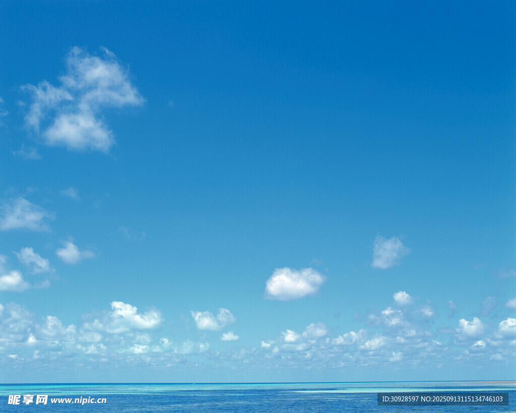 蓝天白云大海