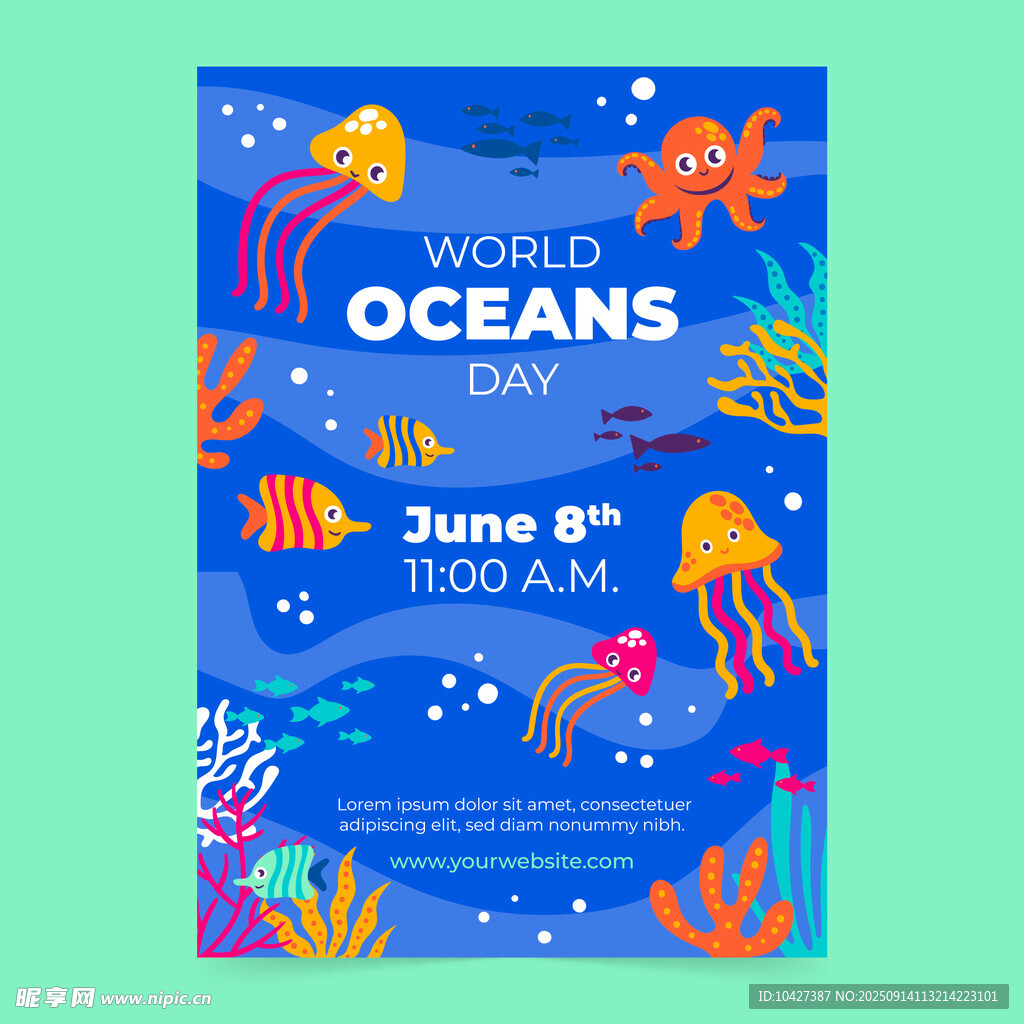 海洋世界插画海报