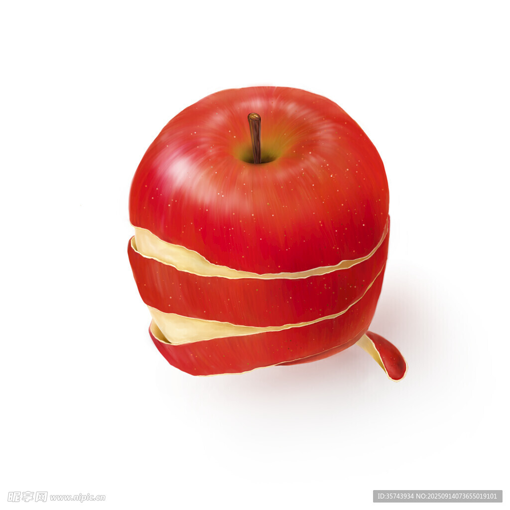 切片红苹果特写