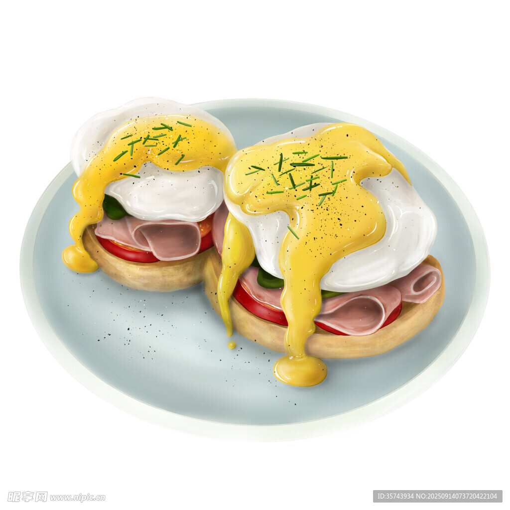 美味水波蛋三明治