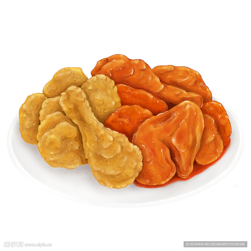 美味炸鸡腿与鸡翅